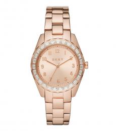 DKNY Rose Gold Crystal Dial Watch