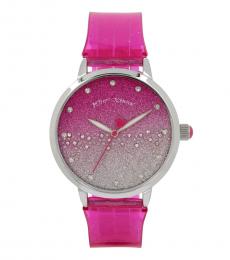 Pink Glitter Dial Watch