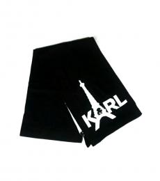 Karl Lagerfeld Black Eiffel Tower Logo Scarf