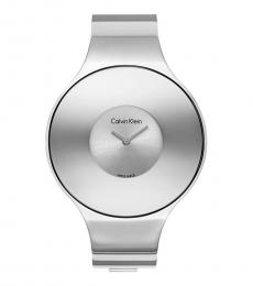 Calvin Klein Silver Seamless White Dial Watch