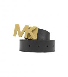 Michael Kors Brown Black Reversible Logo Buckle Belt