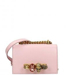 Alexander McQueen Pink Jeweled Mini Shoulder Bag