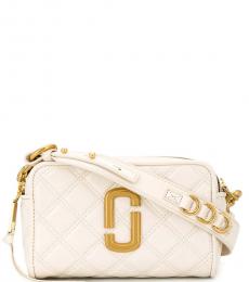 Marc Jacobs White Quilted Softshot Small Crossbody Bag