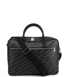 Emporio Armani Black Logo Large Briefcase Bag
