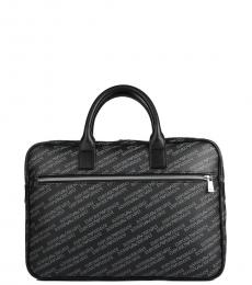 Black Logo Large Briefcase Bag
