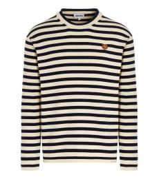 Off White Striped Sweater