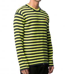 Neon Yellow Striped Sweater