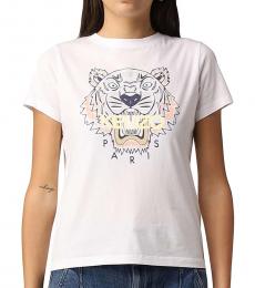 Kenzo White Tiger Logo T-Shirt