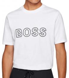 Hugo Boss White Graphic Logo T-Shirt