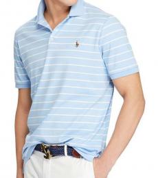 Ralph Lauren Light Blue Classic Fit Striped Polo