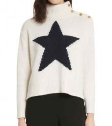 Ivory/Navy Star Sweater