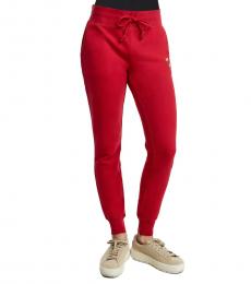 Ruby Red Metallic Jogger Sweatpants