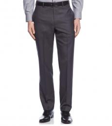 Calvin Klein Charcoal Slim-Fit Dress Pants