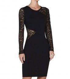 Black Lace Detailed Bodycon Dress