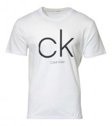 White Logo Crew Neck T-Shirt 