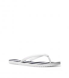Michael Kors White Navy Jinx Stripe Flip Flops