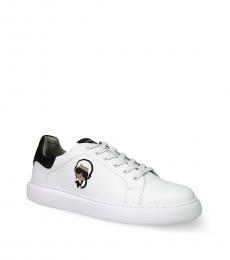 Karl Lagerfeld White Lace Up Sneaker