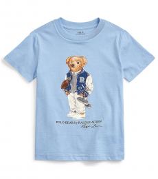 Ralph Lauren Little Boys Blue Football Bear T-Shirt