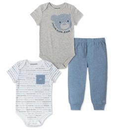 Calvin Klein 3 Piece Bodysuits/Pant Set (Baby Boys)