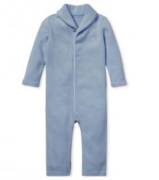 Baby Boys Campus Blue French Rib Coverall