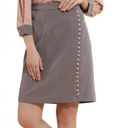 Button Contrast Loop Skirt