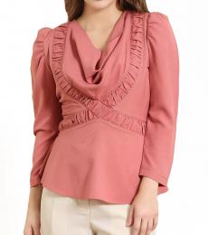 Coral Cowl Top