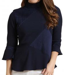 Self Stitch High Neck Pleat and Play Top