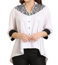 High Low Embroidered Shirt